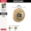 T14056-CZLHP Dorval Monitor 14 Series Valve Only Trim Less Handle, Champagne Bronze