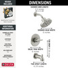 Delta 144749-SS Nicoli Monitor 14 Series H2Okinetic Tub and Shower, Stainless