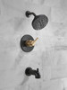144749-GZ Nicoli Monitor 14 Series Tub and Shower, Matte Black Champagne Bronze