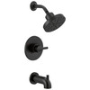 144749-BL Nicoli Monitor 14 Series H2Okinetic Tub and Shower, Matte Black