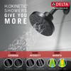 142749-BL Nicoli Monitor 14 Series H2Okinetic Shower, Matte Black