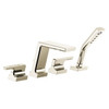 T4799-PN-PR Pivotal Delta Pivotal Roman Tub with Hand Shower Trim, Lumicoat Polished Nickel