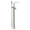 T4789-SS-PR-LHP-FL Tetra Delta Tetra Floor Mount Tub Filler Trim, Lumicoat Stainless