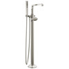 T4789-SS-PR-LHP-FL Tetra Delta Tetra Floor Mount Tub Filler Trim, Lumicoat Stainless