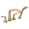 T4776-CZ Stryke Delta Stryke Four Hole Roman Tub Trim, Champagne Bronze
