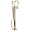 T4746-PN-PR-FL Trillian Delta Trillian Single Handle Floor Mount Tub Filler Trim, Lumicoat Polished Nickel
