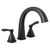 T2777-BL Stryke Delta Stryke Three Hole Roman Tub Trim, Matte Black