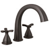 T27776-RB Stryke Delta Stryke Three Hole Roman Tub Trim, Venetian Bronze