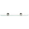 Alno Contemporary I A8350-18-PN 18-in Glass Shelf with Brackets Modern in Polished Nickel