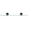 Alno Contemporary I A8350-24-BRZ 24-in Glass Shelf with Brackets Modern in Bronze