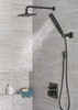 RP62955BL Universal Showering Components Single Setting Overhead Showerhead, Matte Black