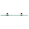 Alno Contemporary I A8350-24-PN 24-in Glass Shelf with Brackets Modern in Polished Nickel