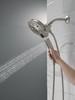 58620-SS-PR25-PK Universal Showering Components H2Okinetic In2ition 5-Setting Two-In-One Shower, Lumicoat Stainless