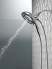 Delta 58480-PR25-PK Universal Showering Components H2Okinetic In2ition 5-Setting Two-In-One Shower, Lumicoat Chrome