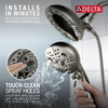 58480-KS-PR25-PK Universal Showering Components H2Okinetic In2ition 5-Setting Two-In-One Shower, Lumicoat Black Stainless
