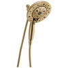 Delta 58480-CZ-PR25-PK Universal Showering Components H2Okinetic In2ition 5-Setting Two-In-One Shower, Lumicoat Champagne Bronze