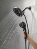 Delta 58480-BL25-PK Universal Showering Components H2Okinetic In2ition 5-Setting Two-in-One Shower, Matte Black