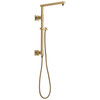 58410-CZ-PR Universal Showering Components Emerge 18" Angular Shower Column, Lumicoat Champagne Bronze