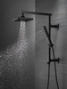 58410-BL Universal Showering Components Shower Column 18" Angular, Matte Black