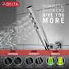 Delta 55140-PR Universal Showering Components H2OKinetic Hand Shower 1.75 GPM Wall-Mount 4S, Lumicoat Chrome
