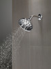 52669-PR Universal Showering Components H2Okinetic 5-Setting Traditional Raincan Shower Head, Lumicoat Chrome