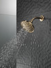 Delta 52669-CZ-PR Universal Showering Components H2Okinetic 5-Setting Traditional Raincan Shower Head, Lumicoat Champagne Bronze