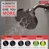 Delta 52668-RB Universal Showering Components H2Okinetic 5-Setting Contemporary Raincan Shower Head, Venetian Bronze