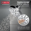 Delta 52668-PR Universal Showering Components 5-Setting H2OKinetic Round Cont Raincan, Lumicoat Chrome