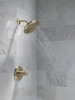 Delta 52487-CZ-PR Universal Showering Components H2Okinetic 4-Setting Shower Head with Ultrasoak, Lumicoat Champagne Bronze