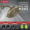 52487-CZ-PR Universal Showering Components H2Okinetic 4-Setting Shower Head with Ultrasoak, Lumicoat Champagne Bronze