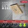 Delta 52484-CZ-PR Universal Showering Components H2Okinetic 4-Setting Shower Head with Ultrasoak, Lumicoat Champagne Bronze