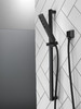 51567-BL Universal Showering Components H2Okinetic Single-Setting Slide Bar Hand Shower, Matte Black