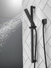 51567-BL Universal Showering Components H2Okinetic Single-Setting Slide Bar Hand Shower, Matte Black