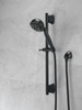 51559-BL Universal Showering Components H2Okinetic 5-Setting Slide Bar Hand Shower, Matte Black