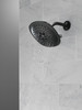 Delta 52686-BL Universal Showering Components H2Okinetic R 3-Setting Raincan Shower Head, Matte Black