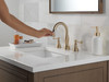 Delta 3597-CZPD-DST Cassidy Two Handle Widespread Pull Down Bathroom Faucet, Champagne Bronze