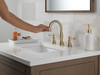 Delta 3597-CZPD-DST Cassidy Two Handle Widespread Pull Down Bathroom Faucet, Champagne Bronze