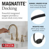 Delta 3597-CZPD-DST Cassidy Two Handle Widespread Pull Down Bathroom Faucet, Champagne Bronze