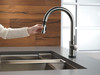 9159T-KS-DST Trinsic Single Handle Pull Down Kitchen Faucet with Touch, Black Stainless