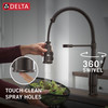 Delta 18804Z-RB-DST Theodora Single Handle Pull Down Spring Kitchen Faucet, Venetian Bronze