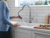 9191T-AR-PR-DST Monrovia Single Handle Pull Down Kitchen Faucet with Touch2O Technology, Lumicoat Arctic Stainless