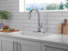 9191T-AR-PR-DST Monrovia Single Handle Pull Down Kitchen Faucet with Touch2O Technology, Lumicoat Arctic Stainless