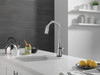 9991T-AR-PR-DST Monrovia Single Handle Pull Down Bar or Prep Faucet with Touch2O Technology, Lumicoat Arctic Stainless