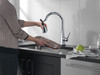 19802TZ-DST Lenta Single Handle Pull Down Kitchen Faucet with Touch2O Technology, Chrome