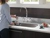 Delta 2390L-DST Broderick Two Handle Pull Down Bridge Kitchen Faucet, Chrome