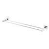 Double Towel Bar Modern in Polished Chrome