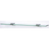 Alno Contemporary II A8455-18-PC 18-in Glass Shelf with Brackets Modern in Polished Chrome