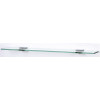 Alno Contemporary II A8455-24-PC 24-in Glass Shelf with Brackets Modern in Polished Chrome