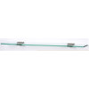Alno Contemporary II A8455-24-SN 24-in Glass Shelf with Brackets Modern in Satin Nickel