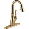 9678-CZ-DST Leland 8.25-in x 4.38-in x 14.50-in Single-Handle Pull-Down Bar and Prep Faucet, Champagne Bronze
